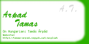 arpad tamas business card